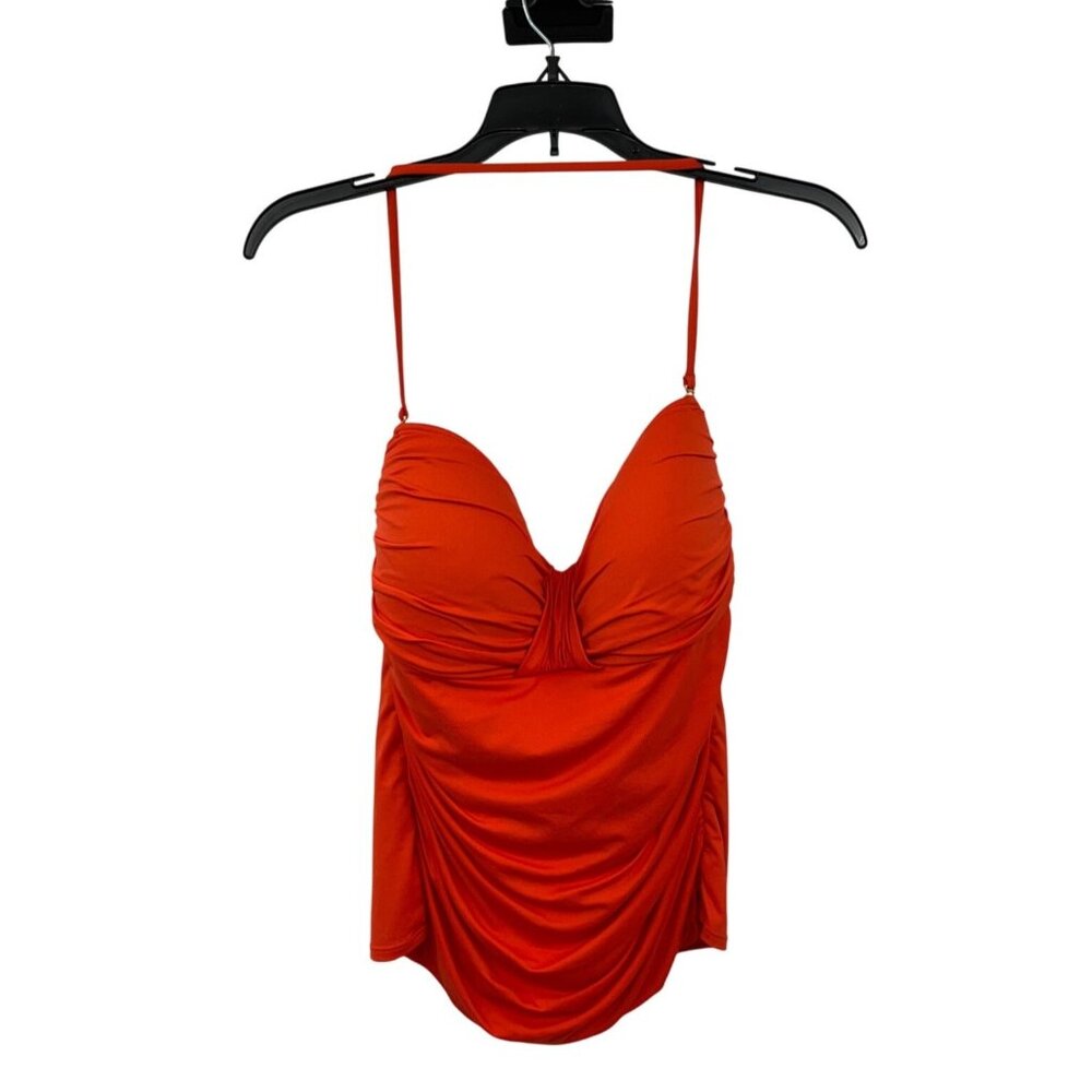 La Blanca Tankini Top Swimsuit Womens 12 Used Orange - Picture 1 of 13